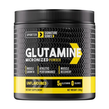 Sporter Signature Series Glutamine Micronized Powder - Unflavoured - 300 Grams