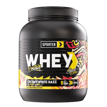 Sporter Whey Protein Powder - Special Edition - Creamy White Razz - 2 lbs.