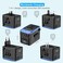 SAUNORCH Universal Travel Adapter, PD 35W 7 in 1 International Power Plug Adapter with 7.0A 4 USB-C and 2 USB-A Fast Wall Charger, Worldwide AC Outlet for US Europe UK AUS (Black+Blue)
