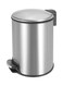 Powder Coated Bathroom Pedal Trash Bin Silver 21 x 28cm