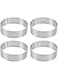 Uyauld 4 Pieces Perforated Tart Ring, 7CM Stainless Steel Tart Mold, Heat-Resistant Cake Pastry Ring, 2.75 inch French Tarte Mold, Round
