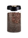 Borosilicate Glass Coffee Canisters with Airtight Lids - 1200ml/40oz Food Storage Containers for Coffee Beans, Tea, Sugar, Spices, Rice (BLACK) (DARK)