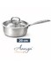 Homecraft Premium Jumbo Tri-Ply Stainless Steel Sauce Pan with Lid, 20cm &acirc;&euro;&ldquo; Extra Deep Silver Cooking Pan with Long Handle for Soups, Milk, Gravies &amp; Bulk Family Cooking