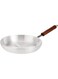 Aluminium Fry Pan Frying Pan with Wooden Handle Silver/Brown 25.5cm