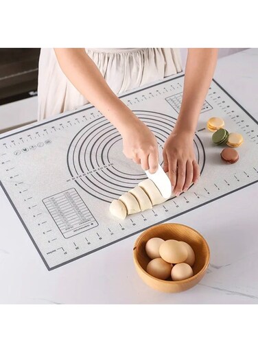 - The Pure Effect 1 Large black Non-Stick Silicone Baking Mat &amp; Pastry Board (40&Atilde;&mdash;60 cm) &acirc;&euro;&ldquo; Black Roll-Out Dough Mat with Measurement Markings, Heat-Resistant, Easy-Clean Surface for Baking &amp; Pastry Prep