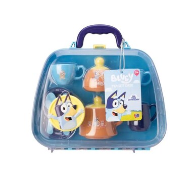 طقم شاي بلوي مع حقيبة (18 قطعة)