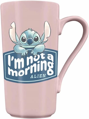 Pyramid Stitch &amp; Angel - I'M Not A Morning Alien - Latte Mug 16,5Oz