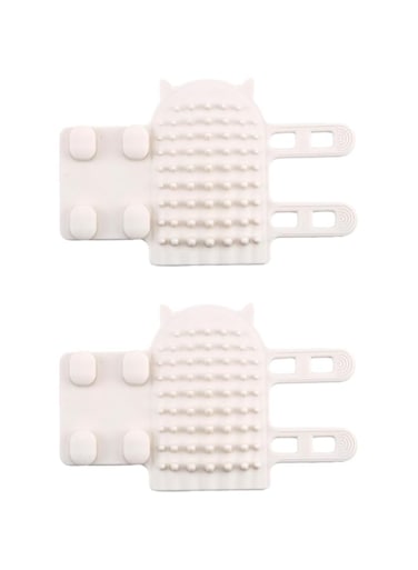 KARFRI Self Cleaning Cat Brush,Pet Tickling Artifact,Cat Self Groomer,Durable Silicone Material,Cat Corner Scratcher with Elastic Straps,Cat Back Scratcher for Short/Long Hair Cats (A*2)