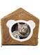 MAJIBAO Cat Bed, Pet Bed, plush and soft, cozy cats, Kitten bed, Foam cushioned, portable, Warmth Design, stylish, Good looking, Indoor, Easy to Clean, Brown &amp; White color, 43 cm height