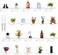 Juexica Small Acrylic Floating Shelves - 20 Pcs Wall Mounted Shelves for Bathroom, Bedroom, Living Room, Office (White)