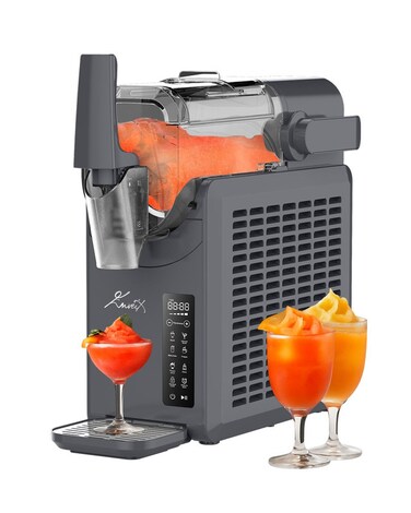 Enveix Slushie Machine, Professional Frozen Drink Maker, 2L Capacity,5 Preset Programs,Time Display, No Ice Needed