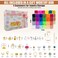 ESSENTIALS 360 Clay Beads Bracelet Making Kit, 11,000 Pcs 48 Colors DIY flat jewelry kit with Charms &amp; Elastic Strings for Necklace, Earing &amp; Jewelry, Polymer Heishi Beads Gift for Girls Adults Age 6+