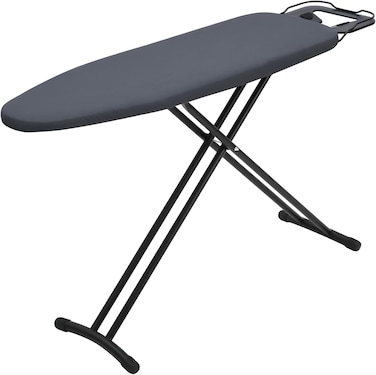 ESSENTIALS 360&reg; Ironing Board 110x30cm, Adjustable Height, Double Felt Sheet with Jumbo Slicone Paded Iron Rest, Heavy Duty 32mm and 25mm Metal Frame, Space-Saving for Home, Laundry Room, Dorm Use
