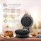 Jinou 4" Mini Waffle Maker - Made With Premium Quality Plastic &amp; Non-Stick Coating - Small Pancake Maker For Brownies, Cookies, Quesadillas, Calzones, Hash Browns and Other Foods