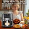 Jinou Airfryer 5.5L&ndash;Non-Stick bucket &amp; Digital Temperature Control&ndash;The smart fryer Ideal for Frying, Grilling, Roasting, Baking, &amp; Toasting Vegetables, French Fries, Meat &amp; Fish (10 free paper liners)