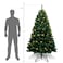 Jinou Christmas Tree 6ft with 100 Golden LED lights &amp; Skirt - Made by Premium Quality PVC Material with Sturdy Metal Stand - Artificial Christmas tree for Home,Office,Shop, Indoor, Outdoor and Parties