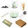 Jinou Matcha Set Made With Natural Bamboo And Premium Quality Ceramic &ndash; Matcha Whisk For Mixing The Matcha Tea (GREEN)