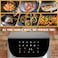 Jinou Air fryer 8L&ndash;Made with Non-Stick bucket &amp; Touch Panel&ndash;The window glass airfryer for Frying, Grilling, Roasting, Baking, Toasting, Veges, French Fries, Chicken, Meat &amp; Fish(10 free paper liners)