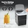 JINOU Ice Maker - 2.2L Refillable Water Tank &ndash; Made with Premium Quality Abs Material, Updated Electronics &amp; Cooling System - Ice Cube Maker Produces 12 Kg Ice In 24 Hours