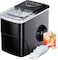 JINOU Ice Maker - 2.2L Refillable Water Tank &ndash; Made with Premium Quality Abs Material, Updated Electronics &amp; Cooling System - Ice Cube Maker Produces 12 Kg Ice In 24 Hours