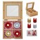 Jinou valentine's day gift &ndash; Artificial Candle lights (4Pcs) Encased in Premium Quality Bamboo wooden box &ndash; Gift for Wife, Husband, Boyfriend and Girlfriend