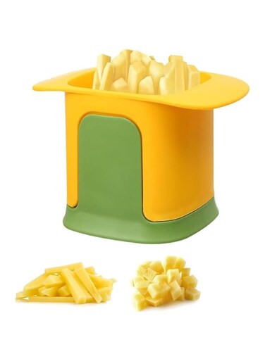 Xspring French Fry Cutter, Potato Cutter for Fries, Stainless Steel Blade Chopper for Potatoes, French Fry Cutter for Potatoes, Fast Potato Slicer, Cucumbers, Carrots, Onions, Vegetable and Fruits