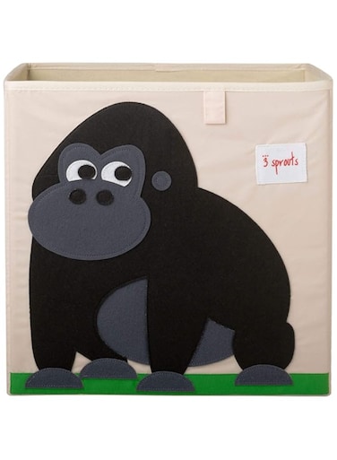3 Sprouts Cube Storage Box - Organizer Container for Kids &amp; Toddlers, Gorilla