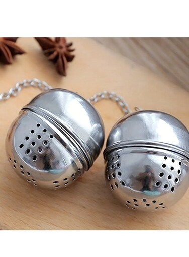 Stainless Steel Tea Ball Mesh Tea Infuser Strainers Premium Tea Filter Tea Interval Diffuser with Extended Chain Hook for Brew Loose Leaf Tea and Spices and Seasonings