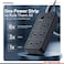 Porodo Blue 6 Universal Socket Power Strip 3m Cable with 3 USB-A &amp; 1 USB-C Charging Ports
