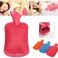 Hot Water Bottle Rubber with Soft Cover (2 Liter) Classic Hot Water Bag for Pain Relief, Cramps, Neck, Shoulders Pain Relieve, Hot Cold Pack Warmer, Multifunction for Daily Use (1PCS Random Color)