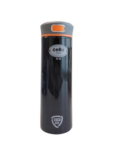 Cello Vivo Stainless Steel Bottle 400 ML, Black