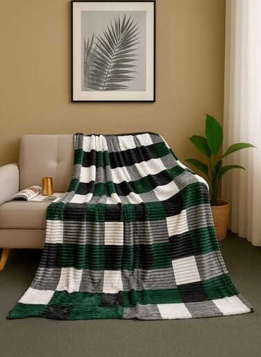 Lightweight blanket 250 GSM Cozy Harmony Multicolor Blanket 160*220cm Ultra Soft blanket useful to all season for Bed &amp; Sofa