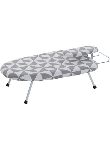 INGUNAR Tabletop Ironing Board,Portable Countertop Iron Board with Iron Rest, Sleeve Ironing,Cotton Cover, Portable Mini Ironing Board for Sewing, Travel, Craft Room, Household (Grey)