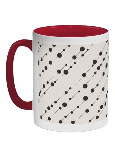 Graphics Printed Coffee Mug White/Red/Black 325ml