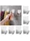 Yoawllty 6 Pcs Adhesive Wall Hook Towel Hooks,Heavy Duty for Hanging Towels, Robes, Coats, Keys,Calendars, Stick on Bathroom/Room/Door/Kitchen SUS 304 Stainless Steel(silver1)