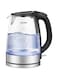 COMFEE' Glass Electric Tea Kettle &amp; Hot Water Kettle Electric, 2200 W 1.7L Capacity Electric Kettle with LED Indicator, Fast Boil Auto Shut-Off and Boil-Dry Protection