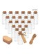 64-Piece Cork Stopper Glass Bottles Clear 10ml