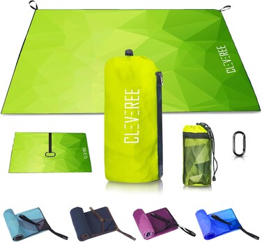 Beach Towel and Gym Towel Pool Towel Swimming Towel for Men Women Microfiber towel Travel Towel fast drying towel with carry bag Extra Large 150x90 cm and Gym Towel 50X25 Navy Blue