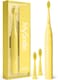 MySmile DY156 Electric Toothbrush for Adults, Rechargeable Sonic Battery Toothbrush Portable with 3 Brush Heads, 2 Mins 5 Modes Smart Timer, 45000VPM, One Charge for 60 Days (Yellow, M)
