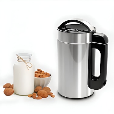 Essentials 360 Almond Milk Maker Machine &ndash; Stainless Steel Plant Milk Maker for Almond Milk, Soy Milk, Oat Milk, Cashew Milk, Coconut Milk &amp; More