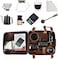 Pour Over V60 Coffee Set - 9 Pieces with Portable Carry Case, Coffee Kettle with Drip Filter Coffee Share Pot, Filters, Coffee Scale, Double wall Mug, Manual Coffee Grinder