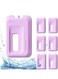 Ice Packs for Lunch Box Reusable Ultra Thin Freezer Packs Long Lasting for Coolers. Cooler Bag for Work School Picnic or Camping Keep Food Fresh 260ml 6 Pack.