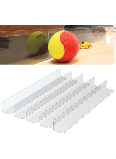 Khazna Under Bed Blocker for Pets, 5 Pack Gap Bumper Under Couch Blocker Stop Dogs and Cats Safety PVC Adjustable Clear Toy Blocker for Bed Sofa Barrier Blocking with Strong Adhesive