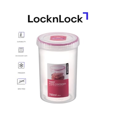 LocknLock Twist Round Container 760ml &ndash; BPA-Free, Airtight, Leakproof, Freezer &amp; Dishwasher Safe