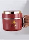 304 Stainless Steel Luch Box Quick Instant Noodle Cooker Soup Bowl 1000ML Food Container for Home Office College Dorm Room Red