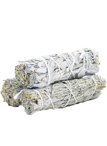 The Jasmin Store White Sage &amp; Blue Sage Mix Bundles - (3 Pack) - Sage Smudge Stick for Home Cleansing &amp; Meditation, Californian Smudge Sticks