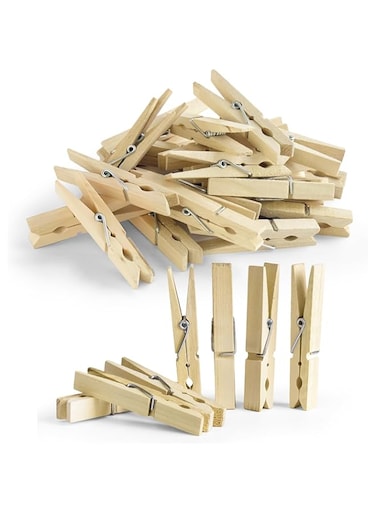 pegs it 102 Pcs Wooden for Washing Line Strong &amp; Durable Wooden Craft, DIY Projects &amp; Photos - Ideal Clothes &amp; Craft - UK's Traditional Eco Friendly