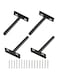Cionyce 4 Pcs 4 Inch Floating Shelf Bracket Heavy Duty Blind Shelf Supports, Hidden Wall Brackets for Floating Wood Shelves, Black