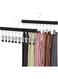 SANTOW Legging Organizer for Closet, Wooden Hangers with 10 Metal Clips, Hangers Space Saving, Closet Organizer for Hats, Skirts, Tank Tops (Black)