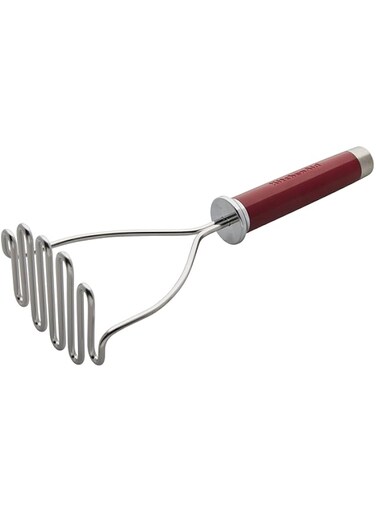 KitchenAid Gourmet Stainless Steel Wire Masher, 10.24-Inch, Empire Red